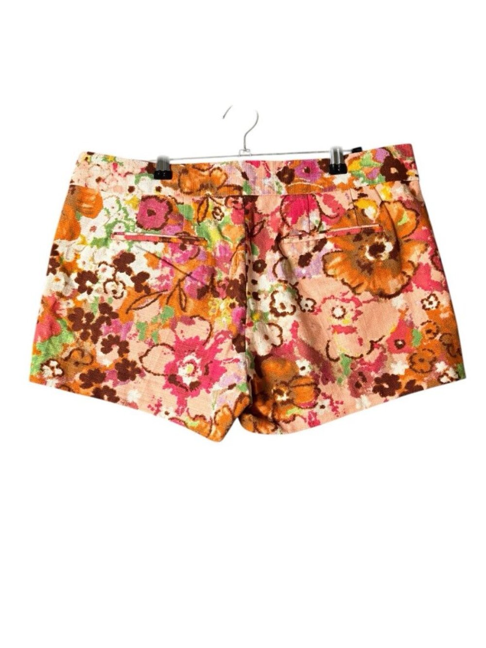 J.Crew Floral Shorts Women’s Size 4 Pink Orange Cotton Summer Casual - Picture 4 of 11